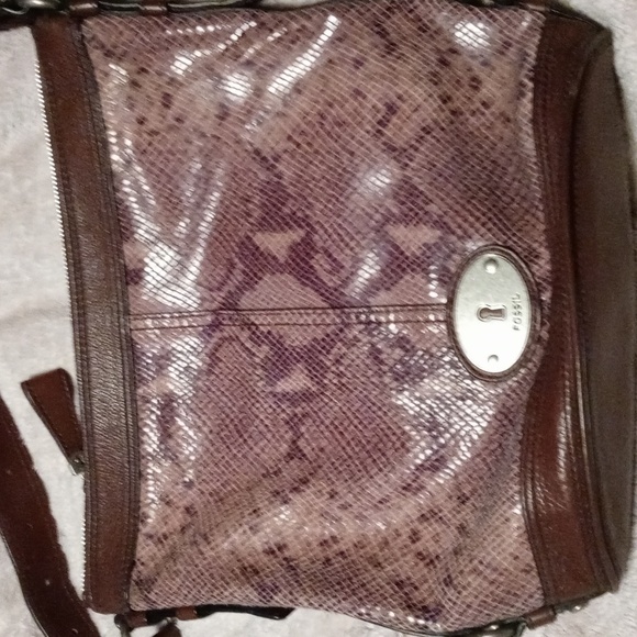 Fossil | Leather Snake Skin Bucket Bag - Picture 4 of 14